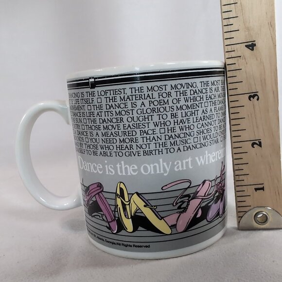 Toscany Japan 1982 Dance is the Only Art Mug Ballet Pointe Shoe Kenneth Grooms - Picture 9 of 12